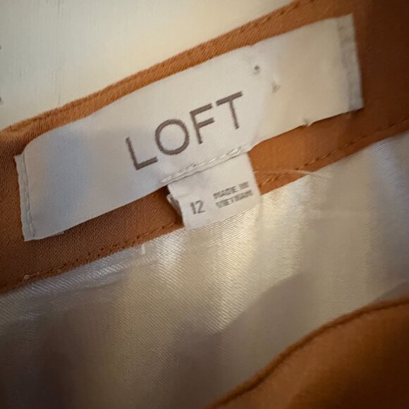 Loft Strappy Maxi Dress – Floral Whisper White & Blue w/Tan Straps Size 12 - Picture 7 of 7